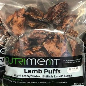 Nutriment lamb puffs. Natural dog chews