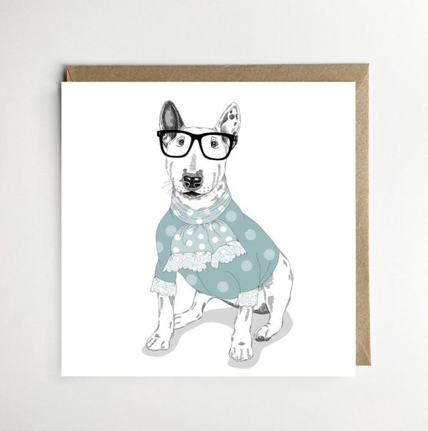 Dotty Dog Art austin powers English Bull Terrier
