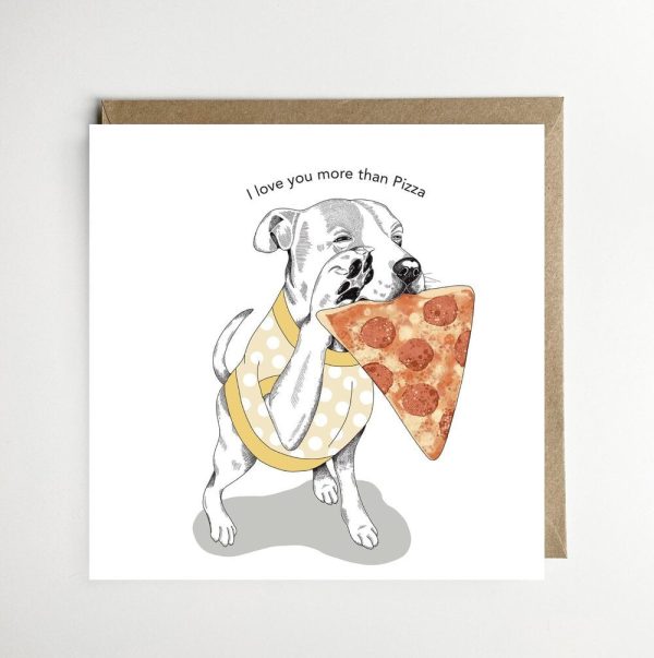 Dotty Dog Pizza Lover Card