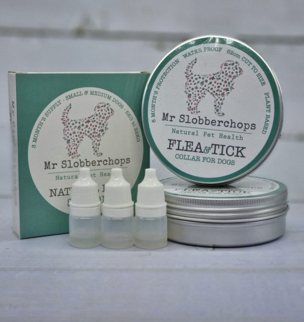 Mr Slobberchops Flea & Tick spot ons and collars for dogs. Natural chemical alternative