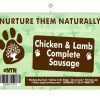 Nurture Them Naturally chicken and lamb sausages 300g