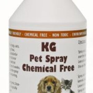 KG Pet Spray, Non chemical deterrent, fleas and ticks. Natural Enzymes, Greens for Healthy Pets