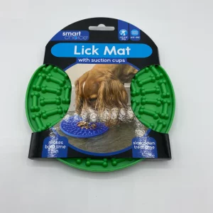 Make bath time or grooming sessions less stressful for your furry friend with this Dog Lick Mat! Designed with suction cups, this mat can easily be attached to any smooth surface, providing a fun and interactive distraction for your pup. The textured surface promotes healthy licking and helps alleviate anxiety, boredom and destructive behavior. This mat is made of durable materials that are safe for your dog to use The compact size of the mat makes it perfect for travelling or using on the go. The Dog Lick Mat is available in a variety of colours to suit any style.